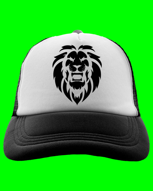 Gorra Trucker Blanco y Negro Leon