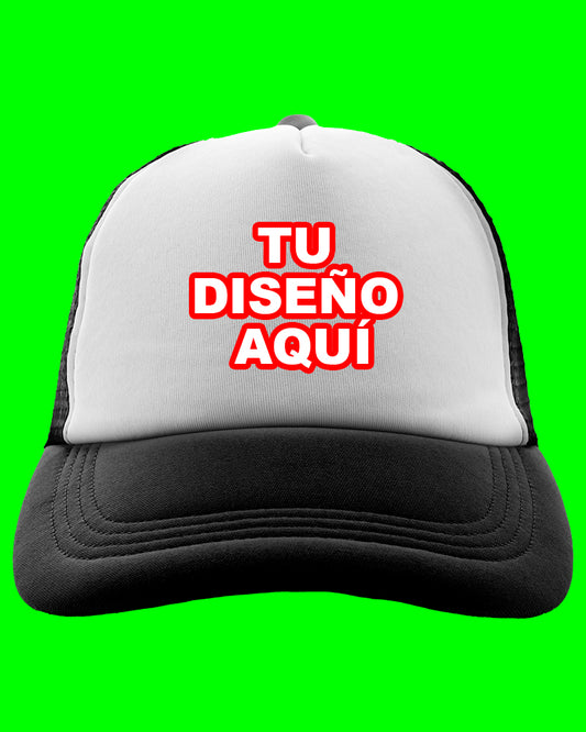 Gorra Trucker Blanco y Negro