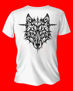 Polo Blanco Regular Fit Rostro Lobo